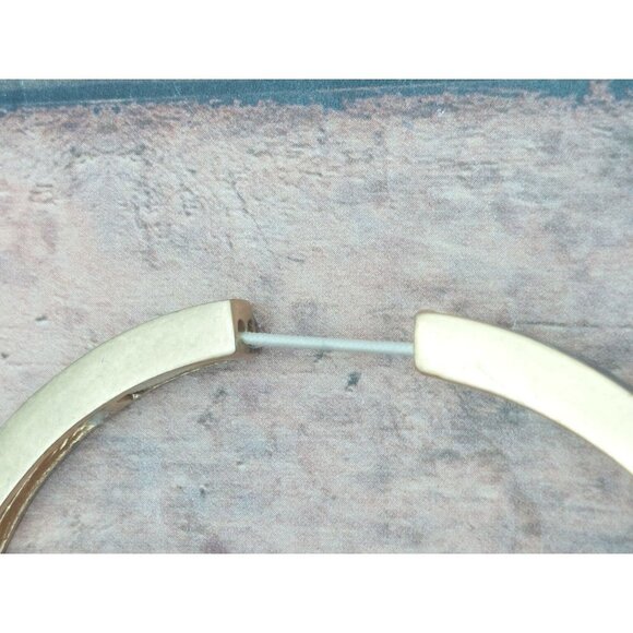 Lia Sophia Gray Enamel Gold Tone Stretchable Bangle Bracelet Baguette Crystals - Picture 11 of 12